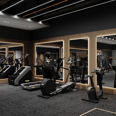 Modern Family Villa gym interior projects photos, videos, logos, illustrations and branding